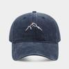 Fashion Hat New Mountain Sunset Embroidery Washed Baseball Cap Women's Tide Outdoor Sports Daddy Hat Men's Sun Hat
