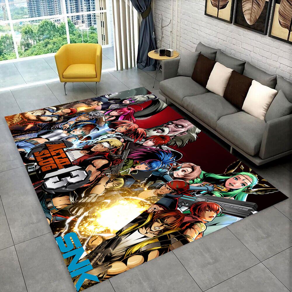 Classico Gioco Retrò Metal Slug Tappeto Area Gioco, Tappeto per Soggiorno Casa Camera da Letto Divano Zerbino Decorazione, Tappetino Antiscivolo per Bambini