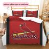 St.Louis Cardinals2 Pattern Bedding Quilt Set  Home Decoration  Gift (1 * duvet cover + 2 * pillowcase  without core)