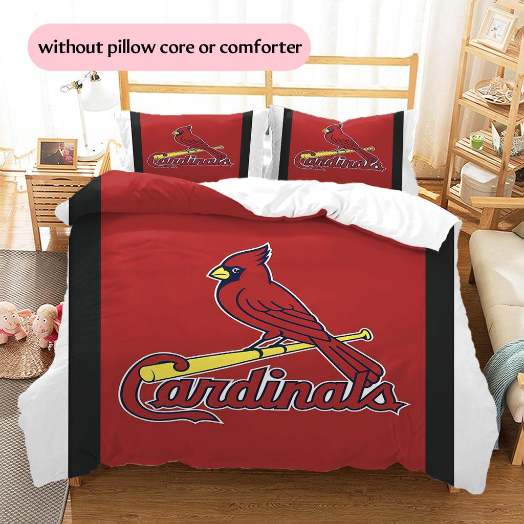 St.Louis Cardinals2 Pattern Bedding Quilt Set Home Decoration Gift (1 * duvet cover + 2 * pillowcase without core)