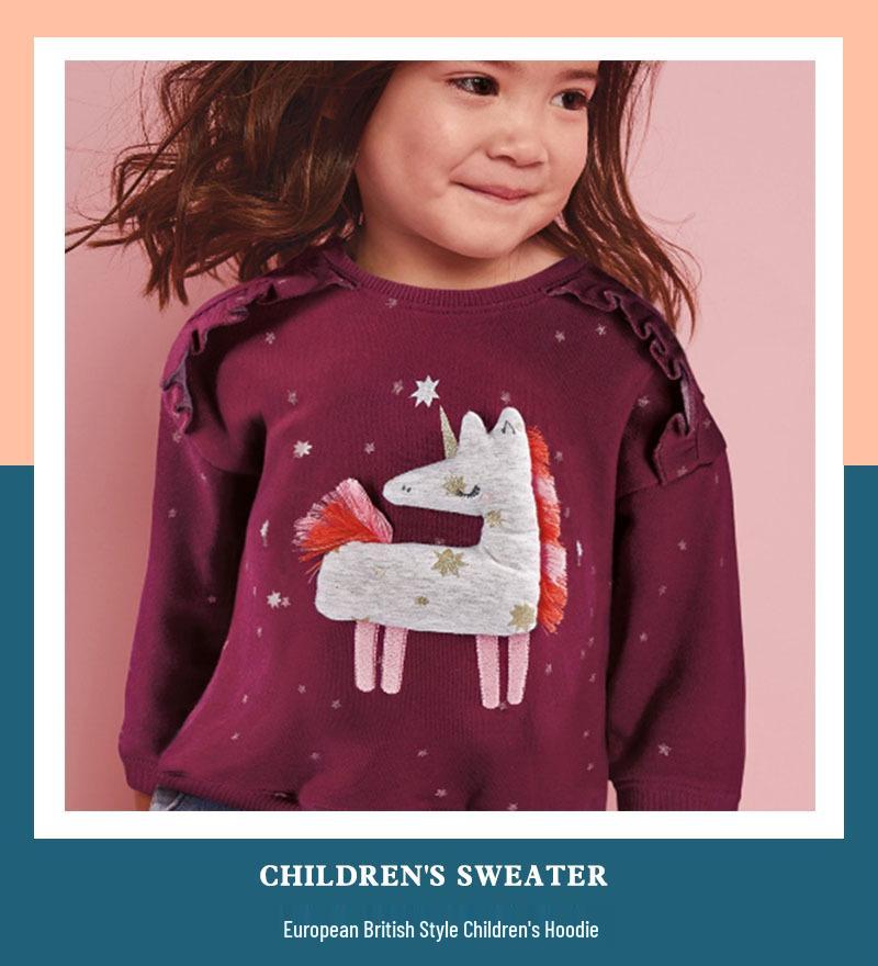 Girls' Long-Sleeved Cartoon Hoodie - New Autumn Collection