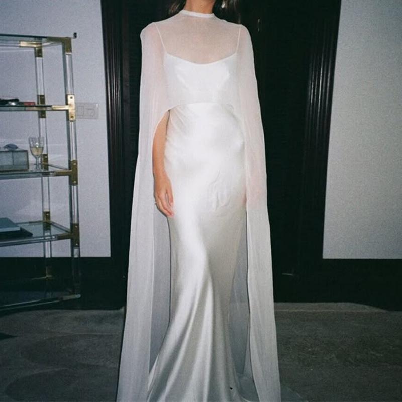 Elegants Modes tīkla caurspīdīgs pončo tops