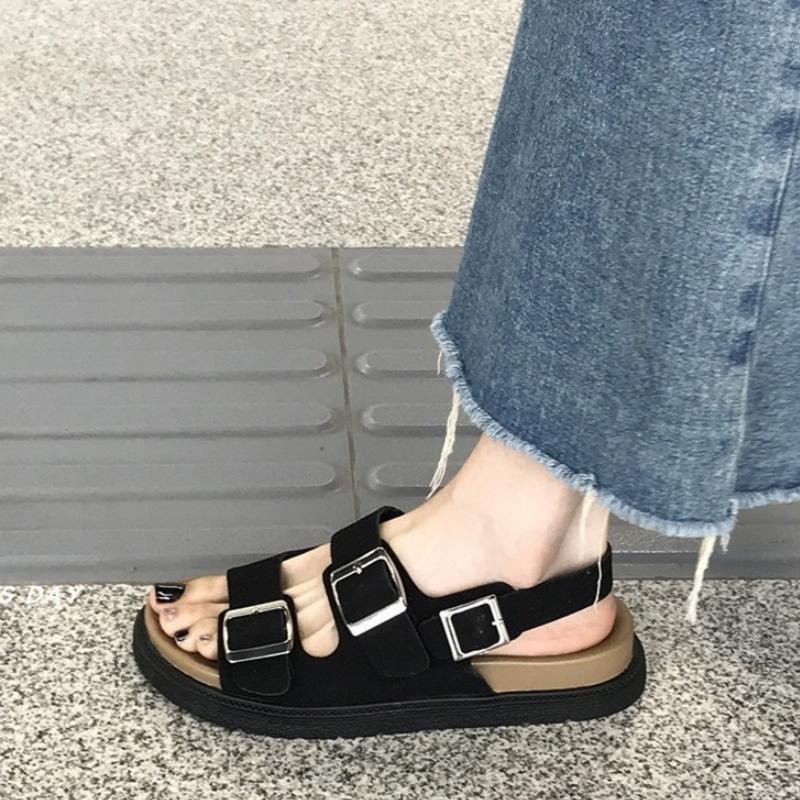 

Fashion Flat Slippers For Women 2025 New Luxury Men Indoor Bottom Non Slip Cork Slippers Women s Beach Outdoor Home Flip Flops Sandals 35 чёрный