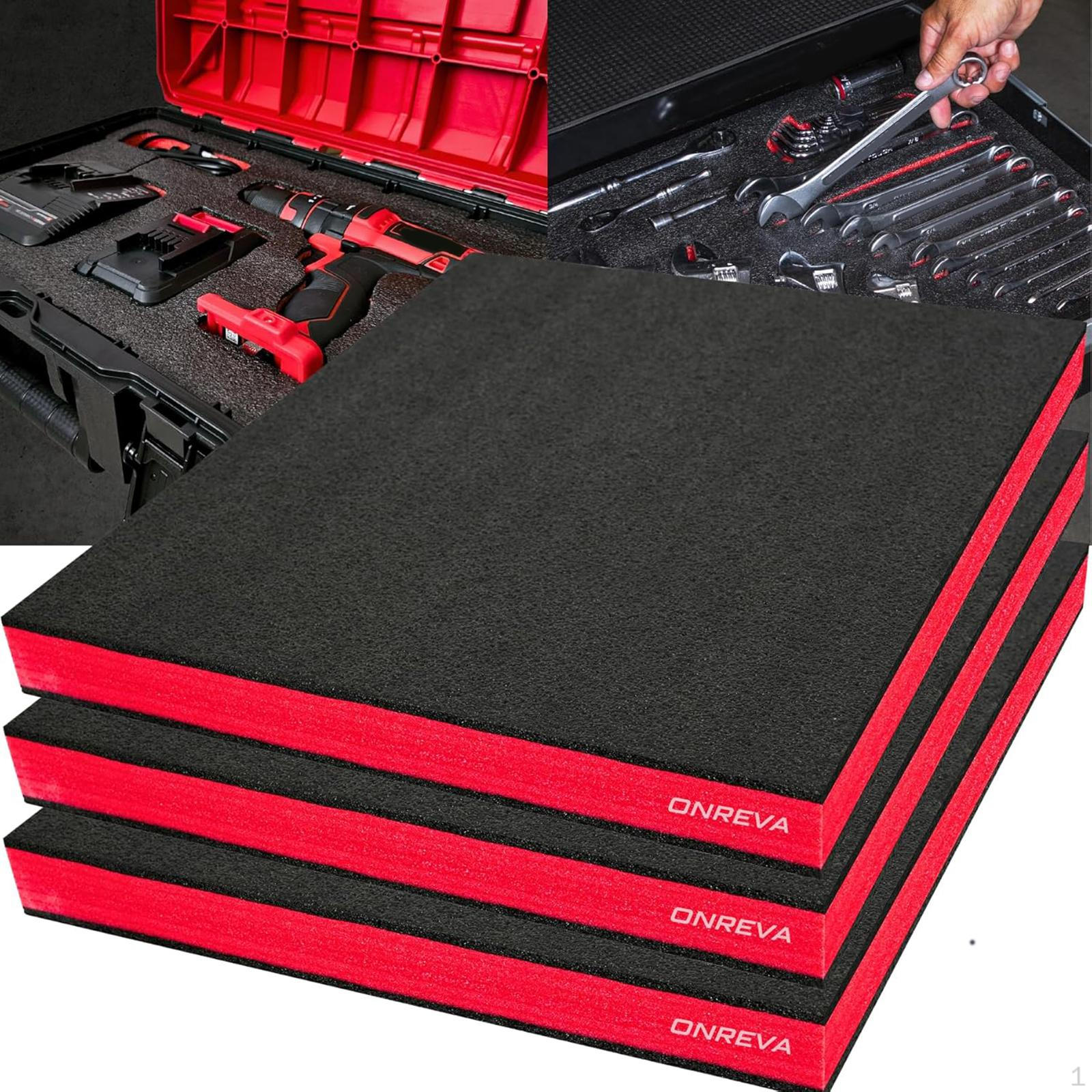 

Foam Insert Mats Liner Cushioning Elements Sheets Damping Material for Storage Boxes Cases 40x33x2.5 cm