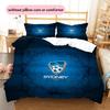 Sydney FC Pattern Bedding Quilt Set  Home Decoration  Gift (1 * duvet cover + 2 * pillowcase  without core).xwn