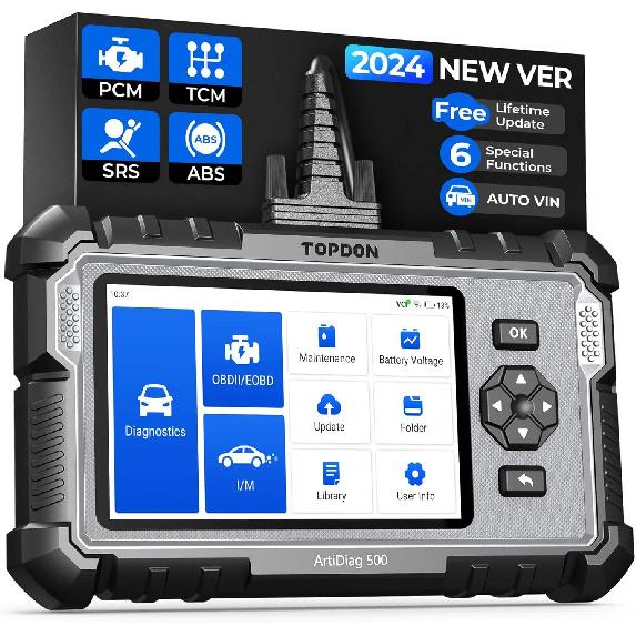 TOPDON ArtiDiag500 Diagnostic 4 Sisteme 6 Funcții de Resetare Scanner OBD2 Resetare SAS/TPMS/BMS/EPB Instrument de diagnosticare auto Actualizare gratuită