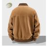 2026 Men's Pure Cotton Lapel Jacket: Trendy American Casual Workwear Style for Spring and Autumn.