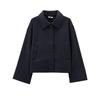 Fashion Style 2024 Autumn New Arrival Women's Casual Simple Fashion Loose Collar Felt Short Coat 1228436