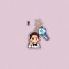 7pcs BTS Cartoon Suit Acrylic Keychain, Bangtan Boys Cartoon Figure with Army Bomb & Star Charm, Kpop ARMY Fans Bag Pendant