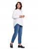 Women's Viscose Shirt Oversize Long Back Elegant MORAJ 4XL/5XL WHITE