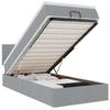 VidaXL Lit ottoman avec matelas et LED gris clair 90x200 cm tissu 3312194