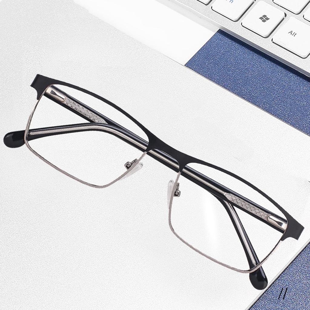 Quadratischer Rahmen Metall Herrenbrillengestell Brille Geschäftsbrille High-End Casual Style Brillengestell