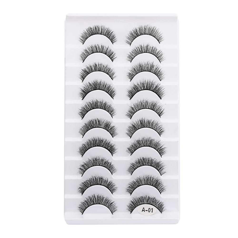 Thick Long False Eyelashes Fluffy Wispies Lashes Beauty Makeup Eyelashes Extension Tools  Woman