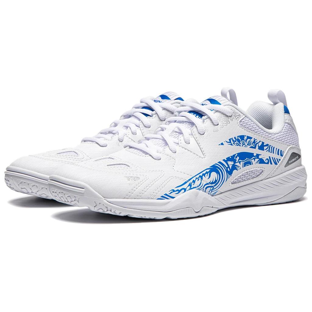 Li Ning Table Tennis Series Eagle Eye 2.0 Comfortable Casual Durable Low-Top Professional Table Tennis Shoes Unisex Sneaker White Blue APPU025-7