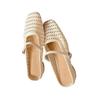 Retro woven hollow square head with thick heel Muller shoes for women's 2025 summer wear beach temperament versatile single shoes