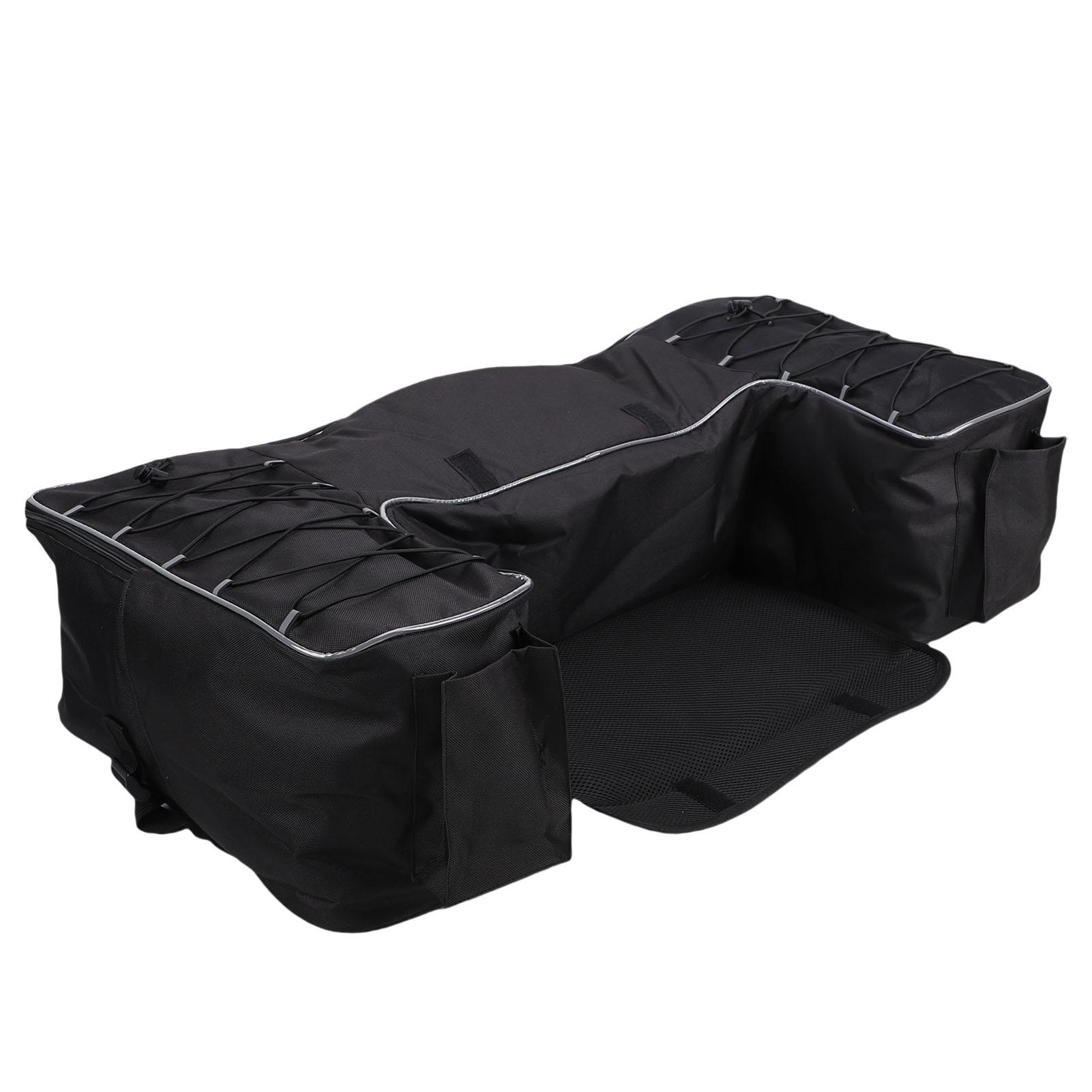 Tomtop Jms Unisex Atv Storage Box With Seat Cushion 50L Atv Rear Seat Storage Bag 4 Wheeler Gear Bag For Most Atvs With Rear Rack