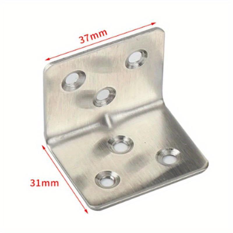 16 PCS Stainless Steel Corner Brace Duty Right Angle Bracket Metal Joint Bracket Shelf L Shape Bracket Shelves Furniture Cabinet