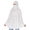 HETVIN Cotton Long Scarf Cum Mask Scarves Usable for Vehicle Driver | White Printed Design Fabric | Universal Size | Soft & Breathable Sun Protectio