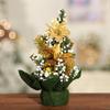 9'' Mini Christmas Tree with Flower Bells Ornaments Xmas Tree Desktop Decoration top sale