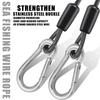 Weighing 50KG Anti-slip Rope with Metal Carabiner Anti Falling Steel Wire Fishing Lanyards