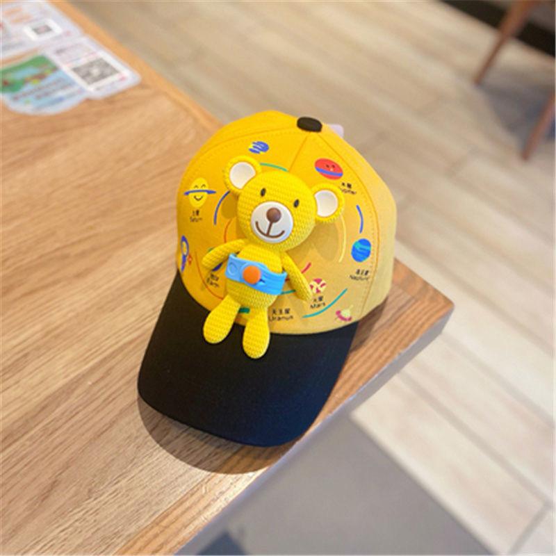 Childrens Cartoon Bear Baseball Cap With Wide Brim For Sun Protection Summer Wear