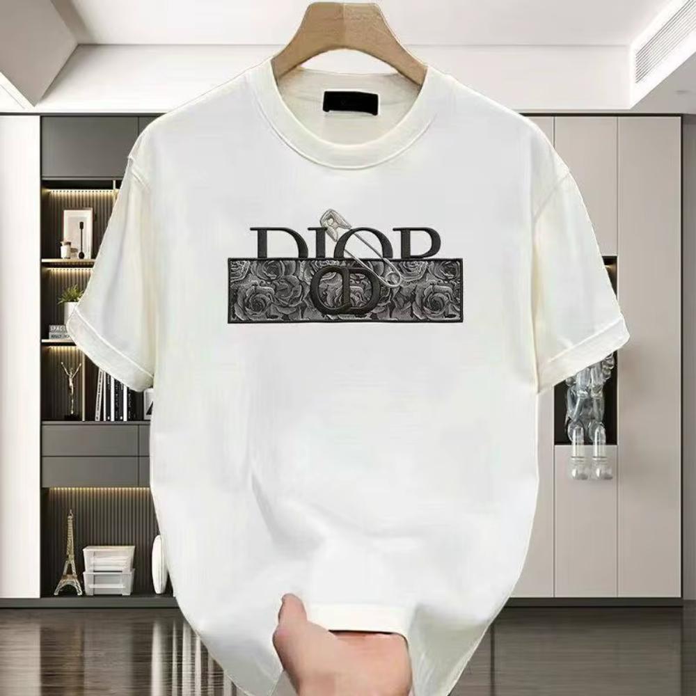 Patterned Print Short Sleeve 2026 Summer Short Sleeve Luxury Versatile Cotton Breathable Printed Tshirt Harajuku