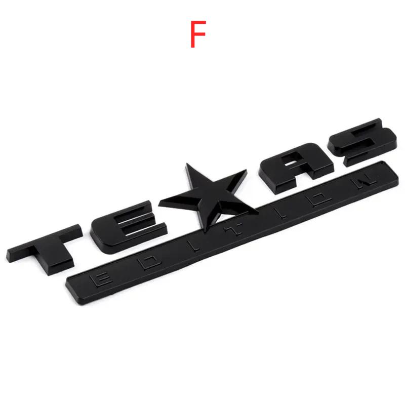 1pcs X Chrome Silver Black ABS TEXAS EDITION EMBLEM BADGE