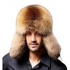 Imitation fox hair Lei Feng hat, men's winter thickened fur cycling warm windproof ear protection hat, ski hat Russian outdoor