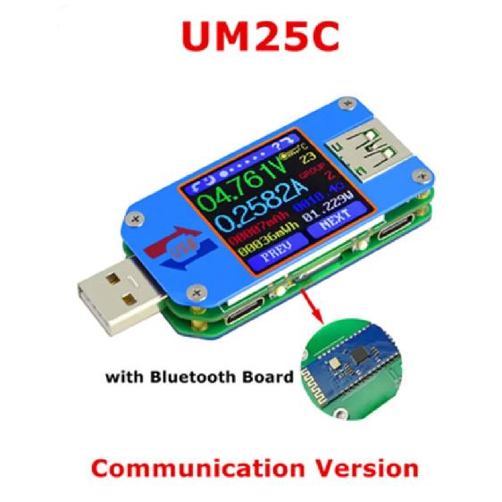 UM34/UM34C UM24/UM24C UM25/UM25C Color LCD Display USB Voltage Tester Current Meter Voltmeter Battery Charge Measure