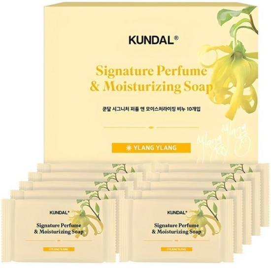 

Kundal Signature Perfume & Moisturizing Soap Ylang Ylang – 100g (10 Bars) _ Korean Gentle daily cleansing
