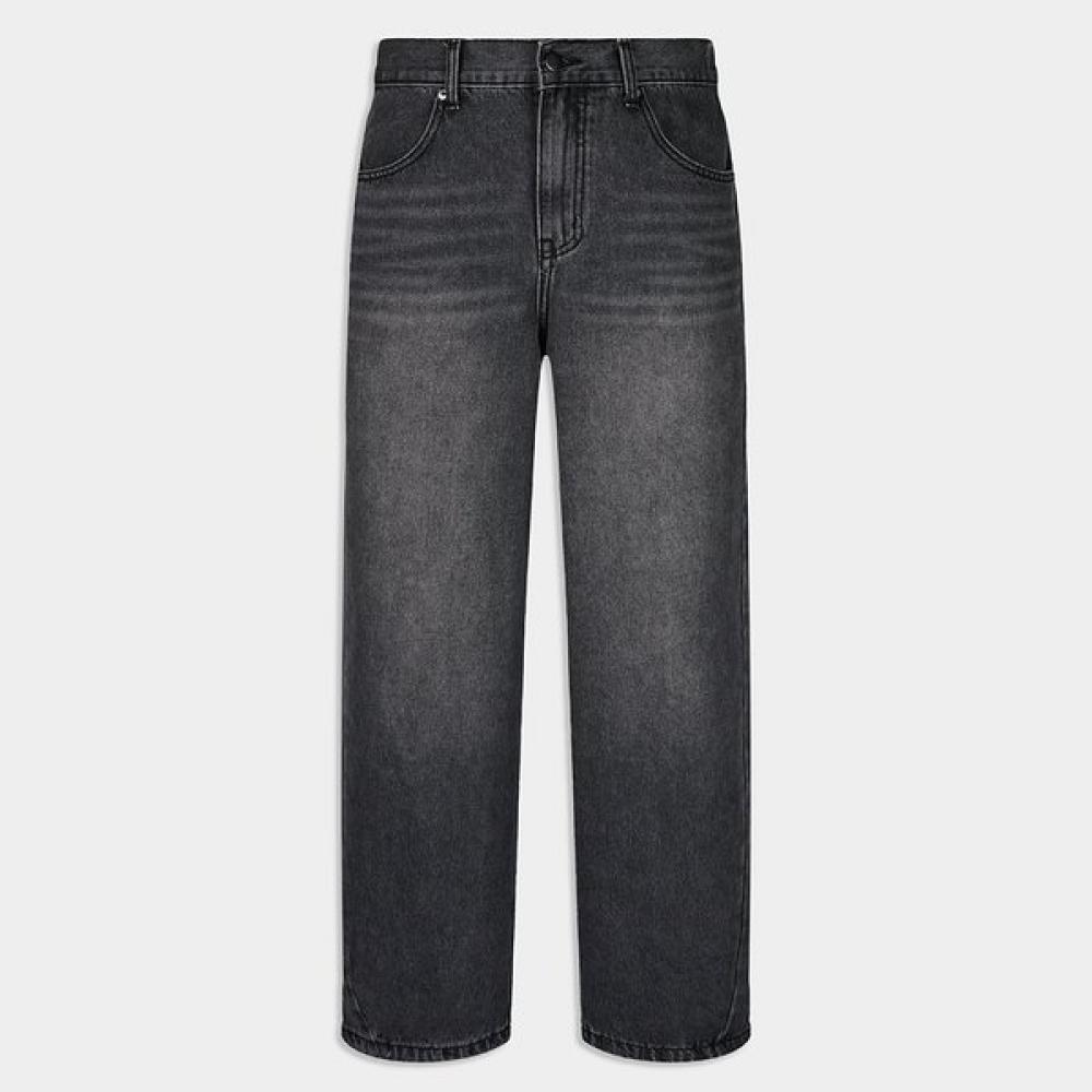 Weekhour Wide Denim Pants Washed Black WASHED BLACK/S