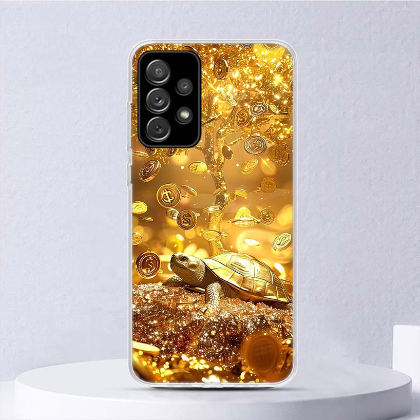 Fine Gold Pattern Printing Soft Case For Samsung Galaxy A52 A42 A32 A22 A12 A02S Phone Cover A50 A51 A70 A71 A41 A31 A21S A40 A3