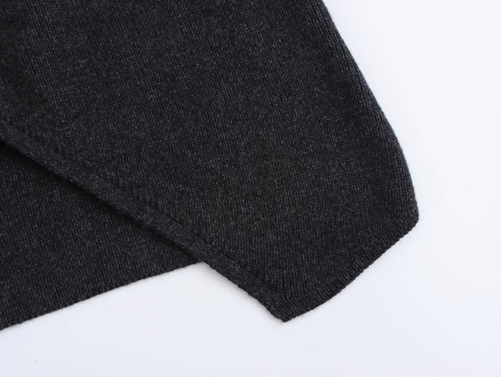 Elegant V-neck Double-breasted Knitted Cardigan - Women's Autumn/Winter Fashion