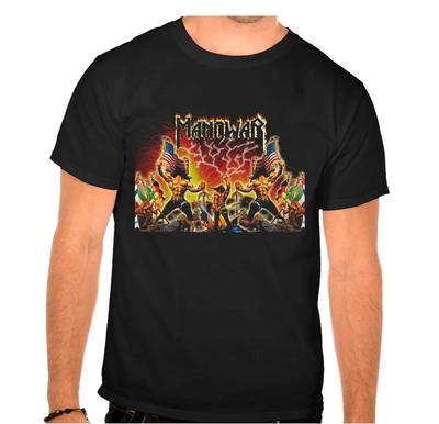 MANOWAR Rockband Rock Music Logo Czarny T-shirt