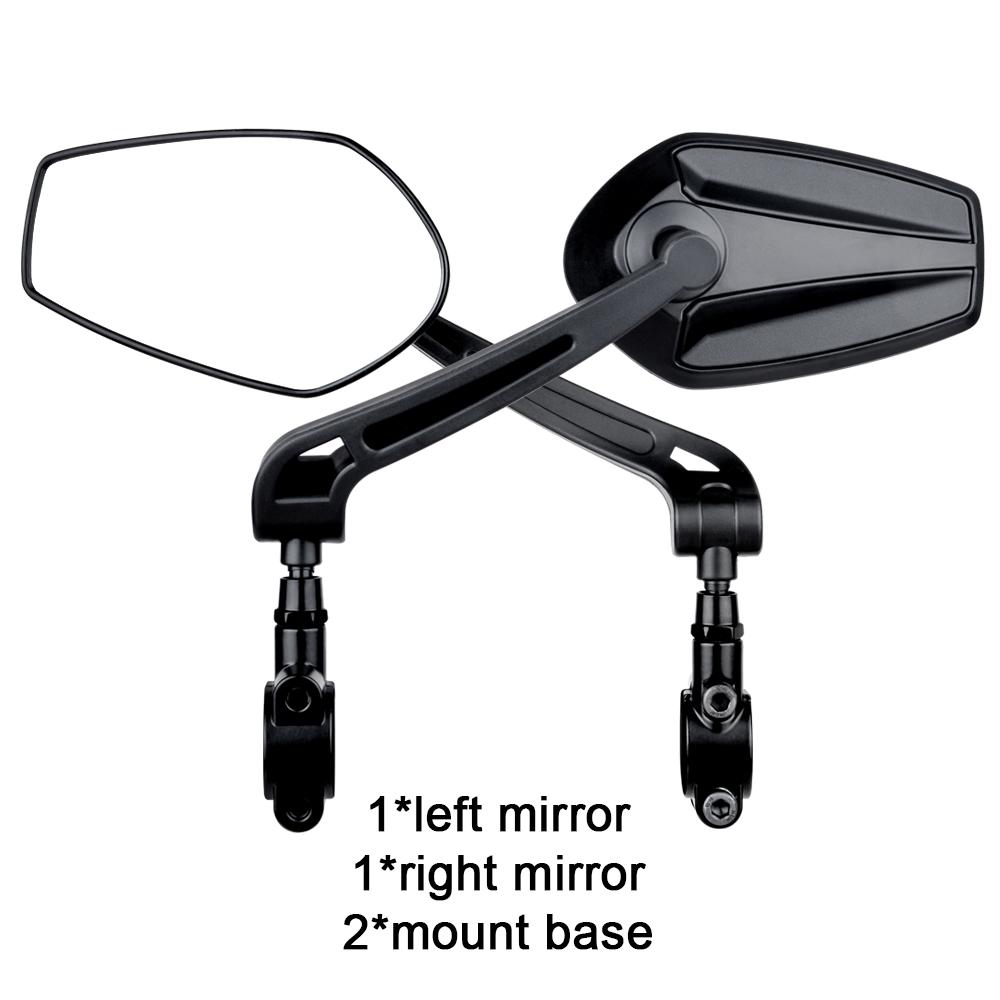 EasyDo Bicycle Rearview Handlebar Mirrors 360 Degree Rotate Cycling Rear View MTB Bike Handle Rearview Mirror