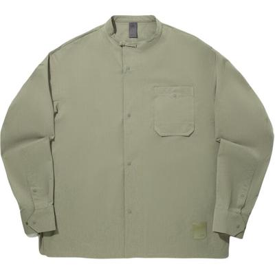 Li Ning Simple Versatile Solid Color Round Neck Loose Long Sleeve Shirt Men Shirts ASHV297-1