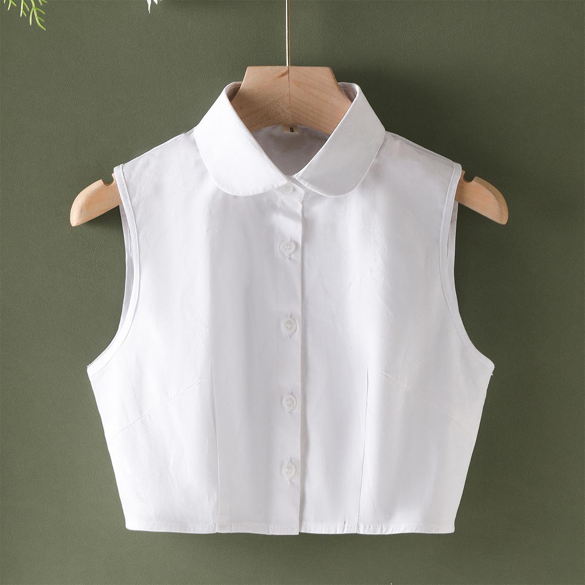 

Женский воротник-стойка в корейском стиле - белый декоративный воротник-принцесса для свитеров осень/зима. S (38-45 kg)