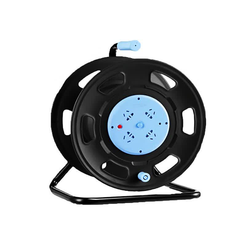 Deli 4-Outlet Mobile Extension Cord Reel, 50m 2.5mm² Wire