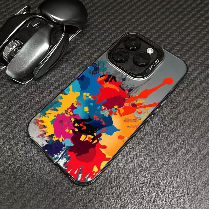 The new splashing ink is suitable for iphone17 mobile phone case Apple 15promax/14 anti-drop 13pro16 Europe and America