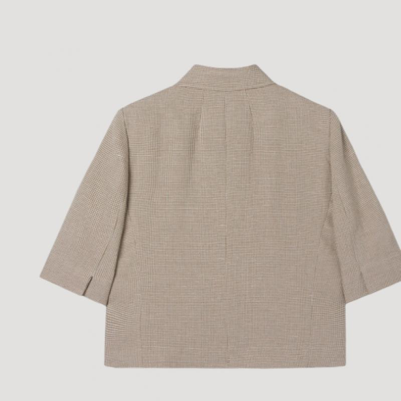 [She S miSS] Middle Sleeve Crop Jacket Swwjkp21080 Lw