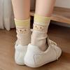 Dui Dui Socks Women's Spring and Autumn Cotton Socks Mid-calf Socks College Trend Fabric Label Sports Anti-odor Long Calf Socks