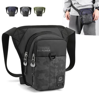 Men Fanny Waist Pack Drop Leg Bags For Motorcycle Rider Waterproof Nylon Travel Male Messenger Cross Body Bum Hip Belt Thigh Bag