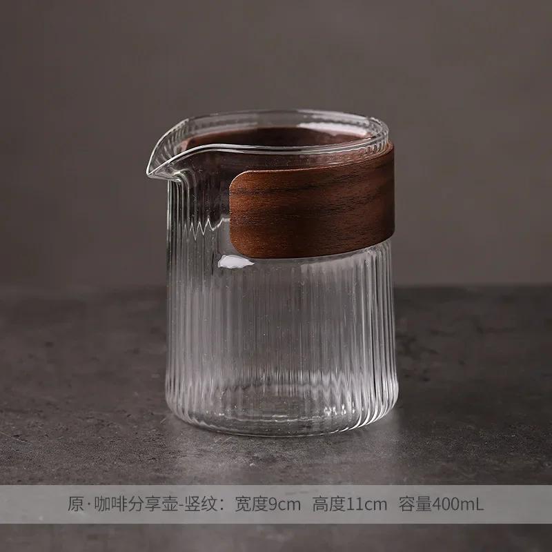 

Керамическая стеклянная чашка Jingwei Kuaike, портативный дорожный чайный сервиз для кунг-фу, кофейный сервиз Vertical grain glass