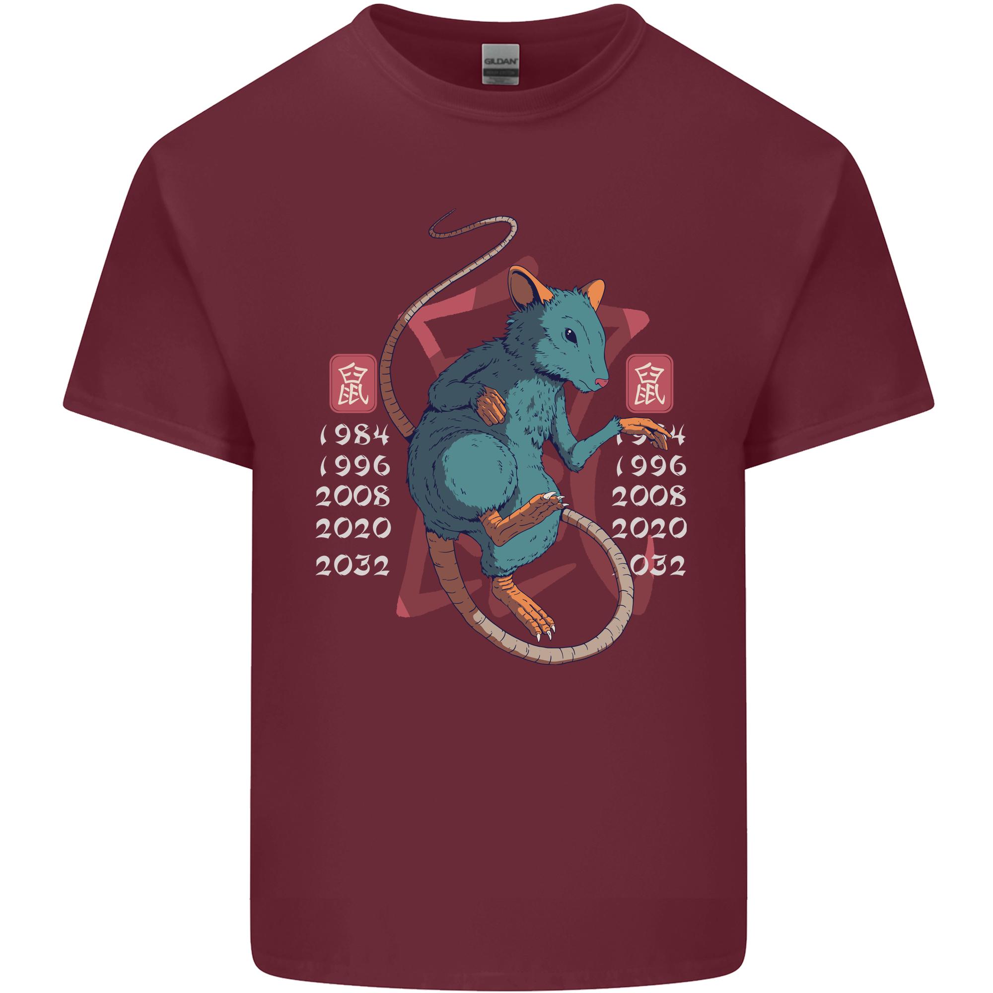 Chinese Zodiac Shengxiao Year of the Rat Unisexs Light Cotton TShirt S