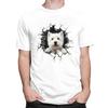 Przełomowy West Highland White Terrier Koszulka Męska 100% Bawełna T-shirt Rekreacyjny Westie Miłośnik Psów Koszulki Streetwear Koszulki