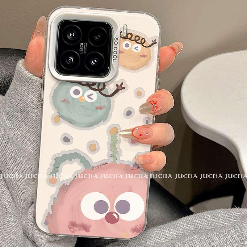 Xiaomi 17 Pro High-End Pink Little Monster Anti-Drop Phone Case