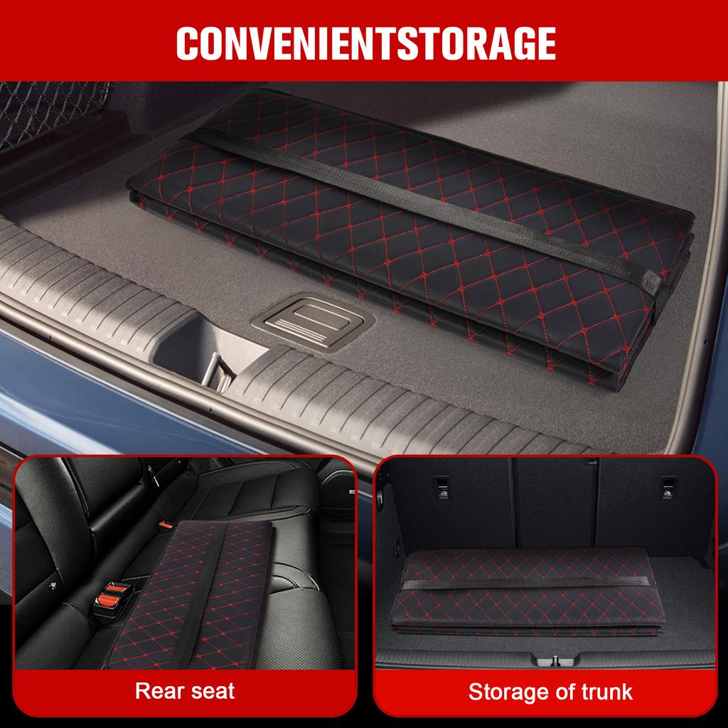 Auto Camping Mattress Portable Car Back Seat Sleeping Bed Pad Large PU Foldable Travel Auto Seat Mat For Cars SUV RV Accessories