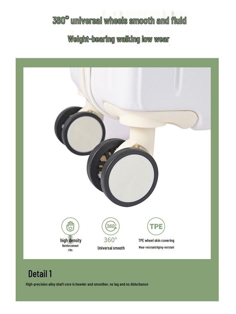 Durable 20-inch Women's & 24-inch Men's Trolley Suitcase: Stylish, Drop-Resistant Travel Luggage for Students