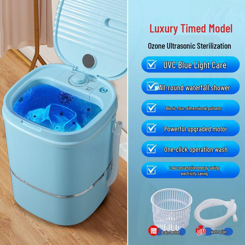 Compact Direct Drive Washing Machine for Dorms & Small Spaces – Ideal for Underwear, Socks & Baby Clothes
