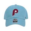 Brand Cap Clean Up Low Cap MLB Cooperstown Philadelphia Phillies Columbia Blue Unisex '47